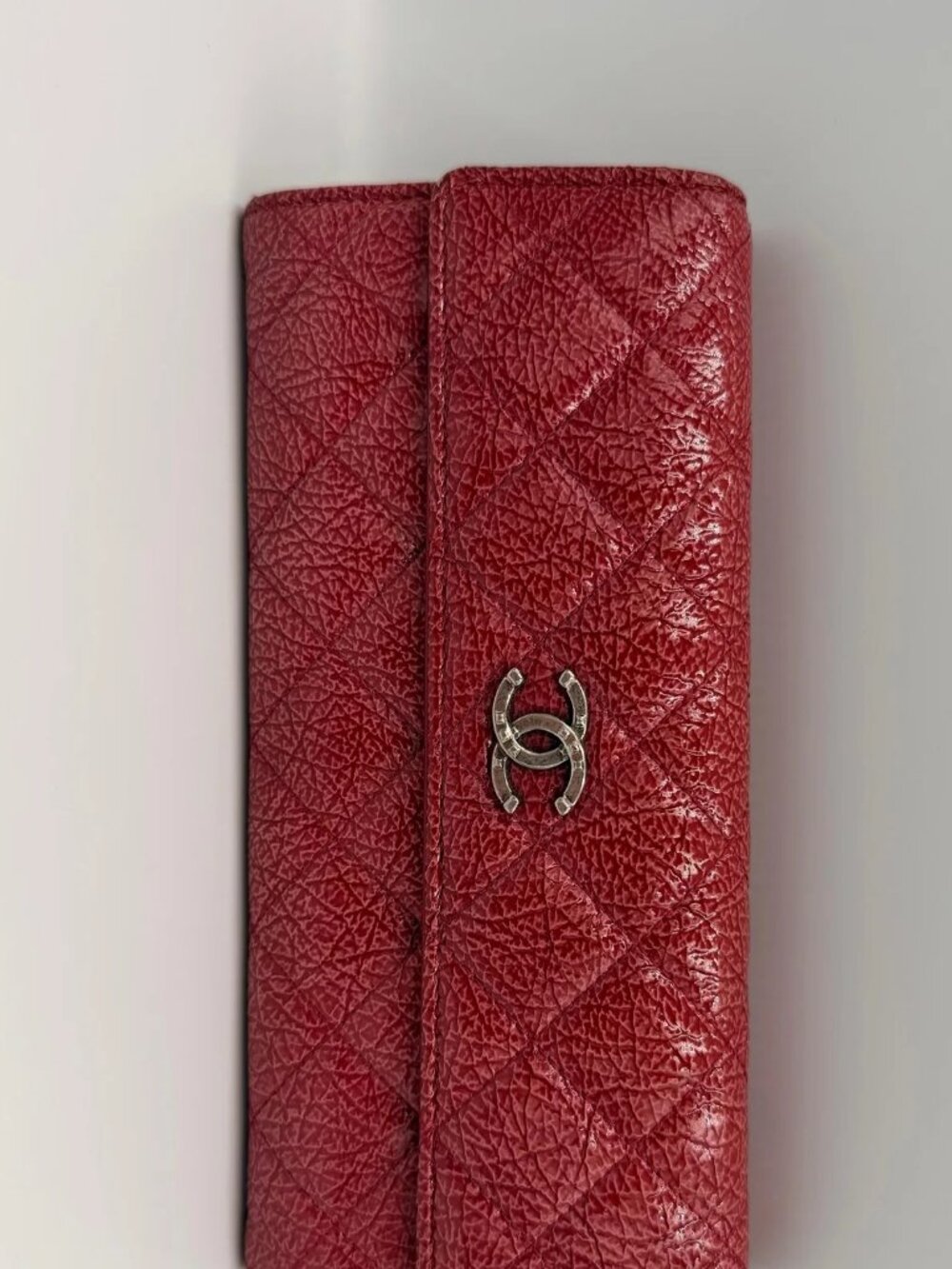 Chanel Chevron Flap WOC — Red